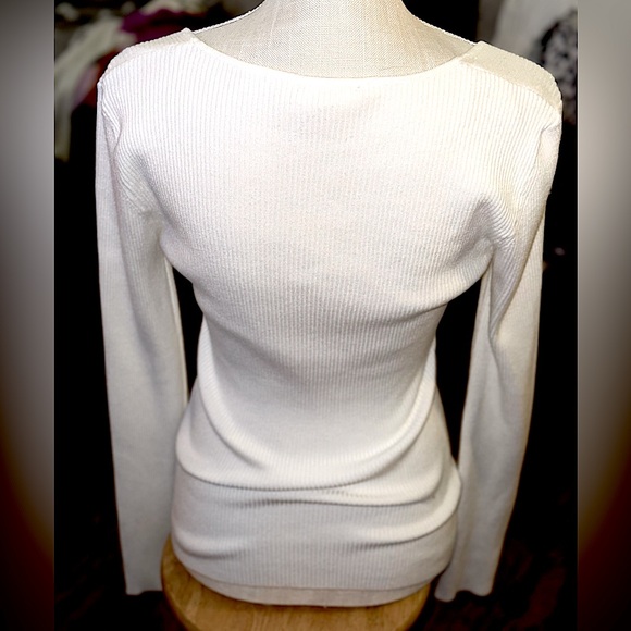 ☃️BOGO50%☃️ 🆕🖤EESOME: BLACK Long Sleeve Sweetheart Neckline Top LARGE - Picture 9 of 16